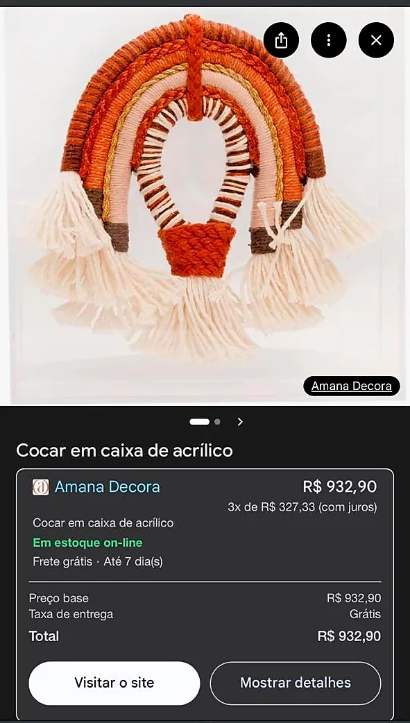 Cocar artesanal