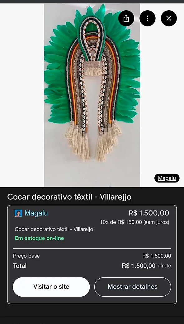 Cocar artesanal