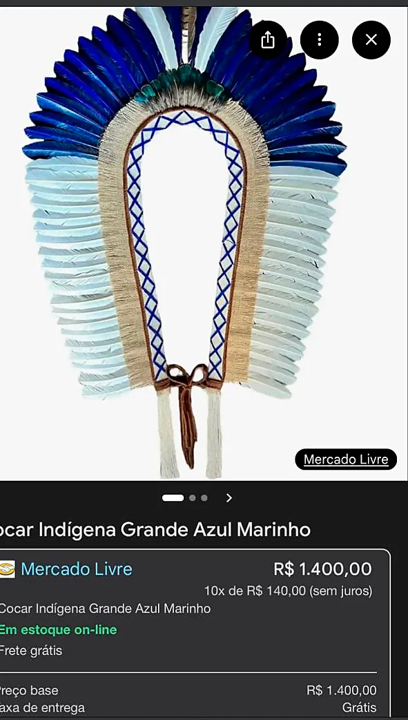 Cocar artesanal